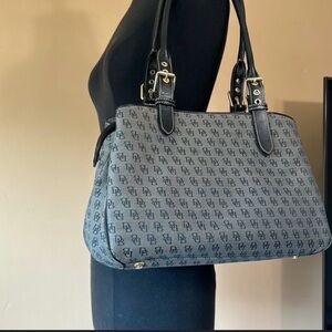Dooney & Bourke Black and Gray Shoulder Bag